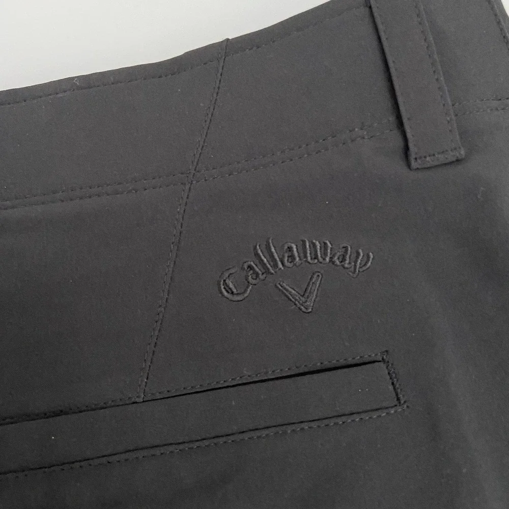 Callaway Men's Black Performance Chino Golf Shorts‎ Size 36 10in inseam Logo